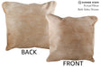 Beige 20"x20" Brazilian Cowhide Pillow #76234 by Hudson Hides