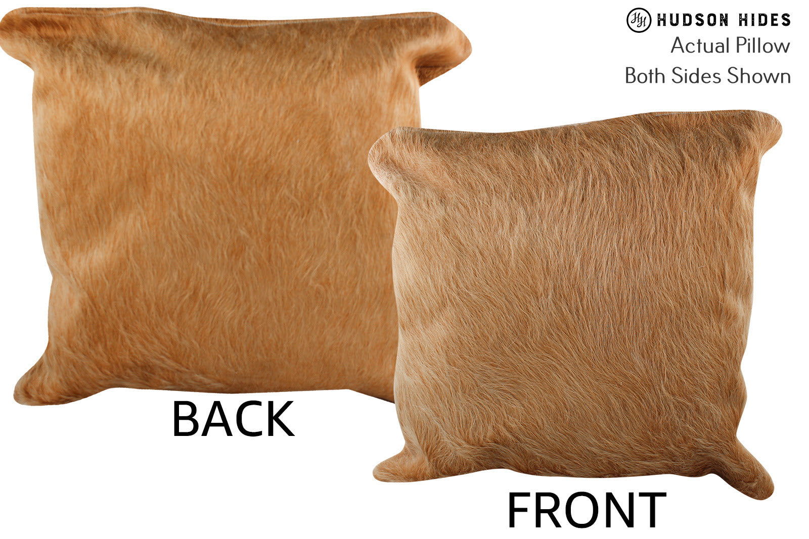 Solid Brown Cowhide Pillow #76237