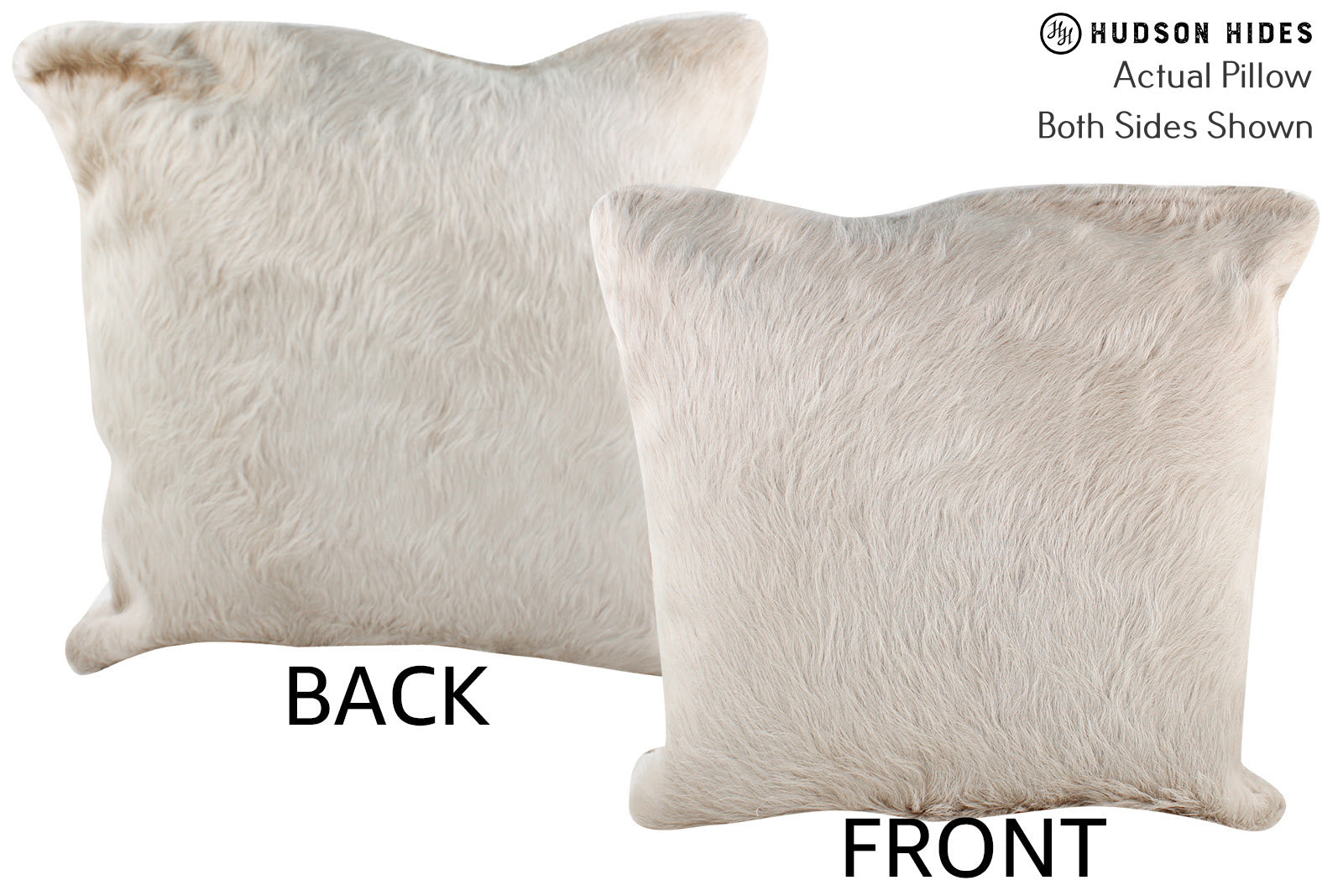 Solid White Cowhide Pillow #76256