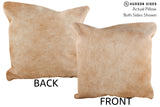 Beige 20"x20" Brazilian Cowhide Pillow #76259 by Hudson Hides