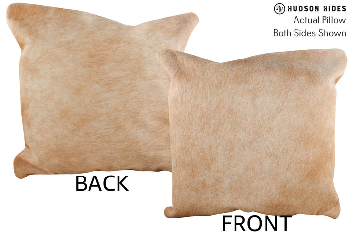 Beige 20"x20" Brazilian Cowhide Pillow #76259 by Hudson Hides