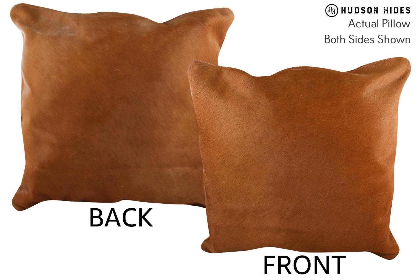 Solid Brown Cowhide Pillow #76280