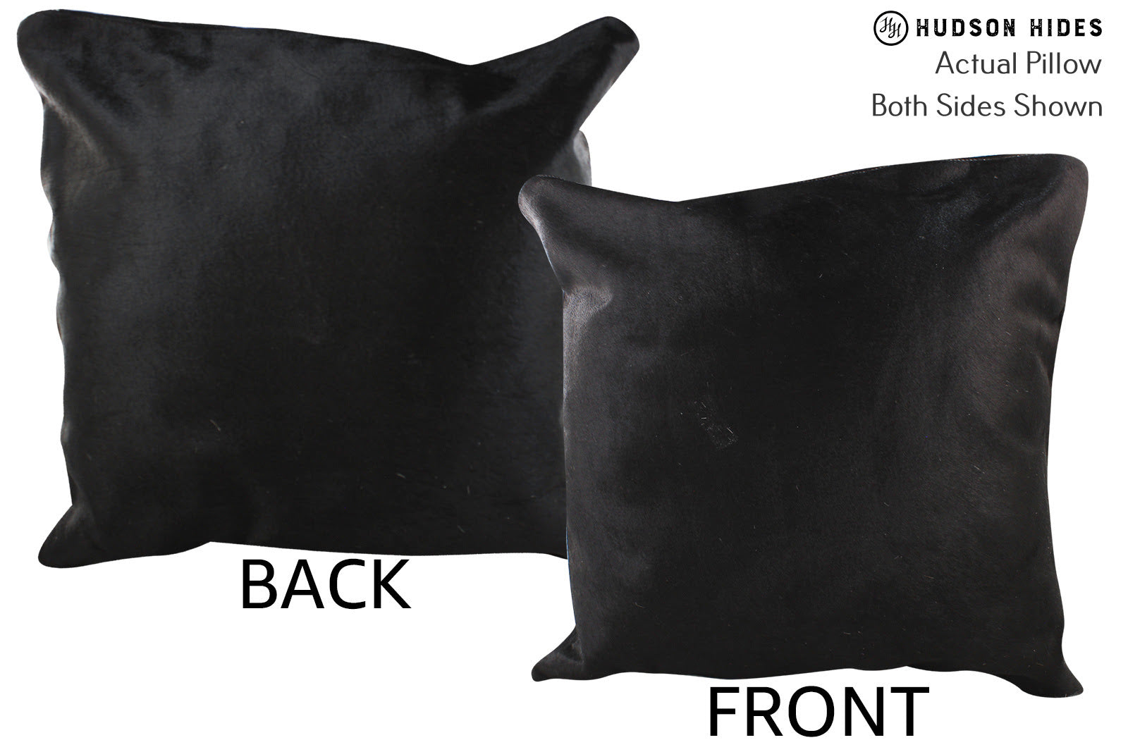 Solid Black Cowhide Pillow #76281