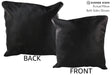 Solid Black 20"x20" Brazilian Cowhide Pillow #76281 by Hudson Hides