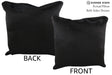 Solid Black 20"x20" Brazilian Cowhide Pillow #76288 by Hudson Hides