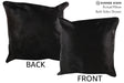 Solid Black 20"x20" Brazilian Cowhide Pillow #76294 by Hudson Hides