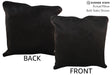 Solid Black 20"x20" Brazilian Cowhide Pillow #76305 by Hudson Hides