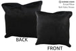 Solid Black 20"x20" Brazilian Cowhide Pillow #76318 by Hudson Hides