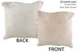 Beige 20"x20" Brazilian Cowhide Pillow #76334 by Hudson Hides