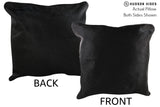 Solid Black 20"x20" Brazilian Cowhide Pillow #76342 by Hudson Hides