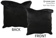 Solid Black 20"x20" Brazilian Cowhide Pillow #76352 by Hudson Hides