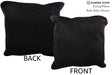 Solid Black 20"x20" Brazilian Cowhide Pillow #76362 by Hudson Hides
