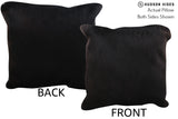 Solid Black 20"x20" Brazilian Cowhide Pillow #76362 by Hudson Hides