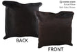 Solid Black 20"x20" Brazilian Cowhide Pillow #76377 by Hudson Hides