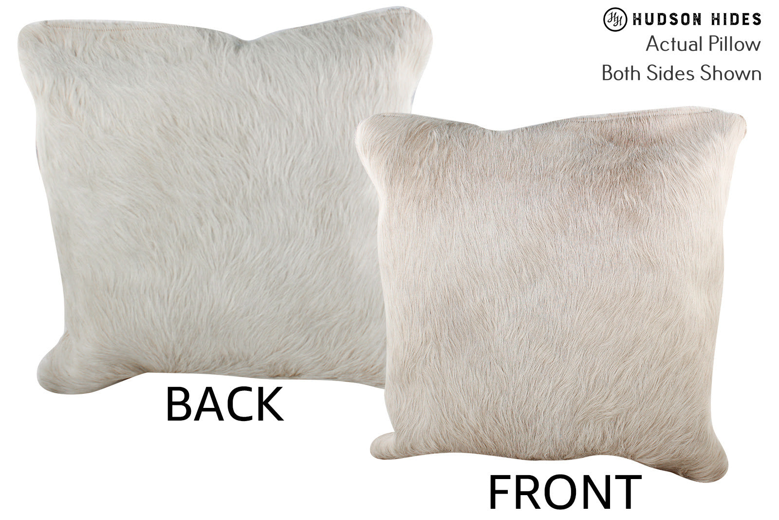 Solid White Cowhide Pillow #76392