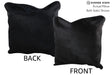 Solid Black 20"x20" Brazilian Cowhide Pillow #76403 by Hudson Hides