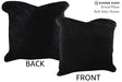 Solid Black 20"x20" Brazilian Cowhide Pillow #76424 by Hudson Hides
