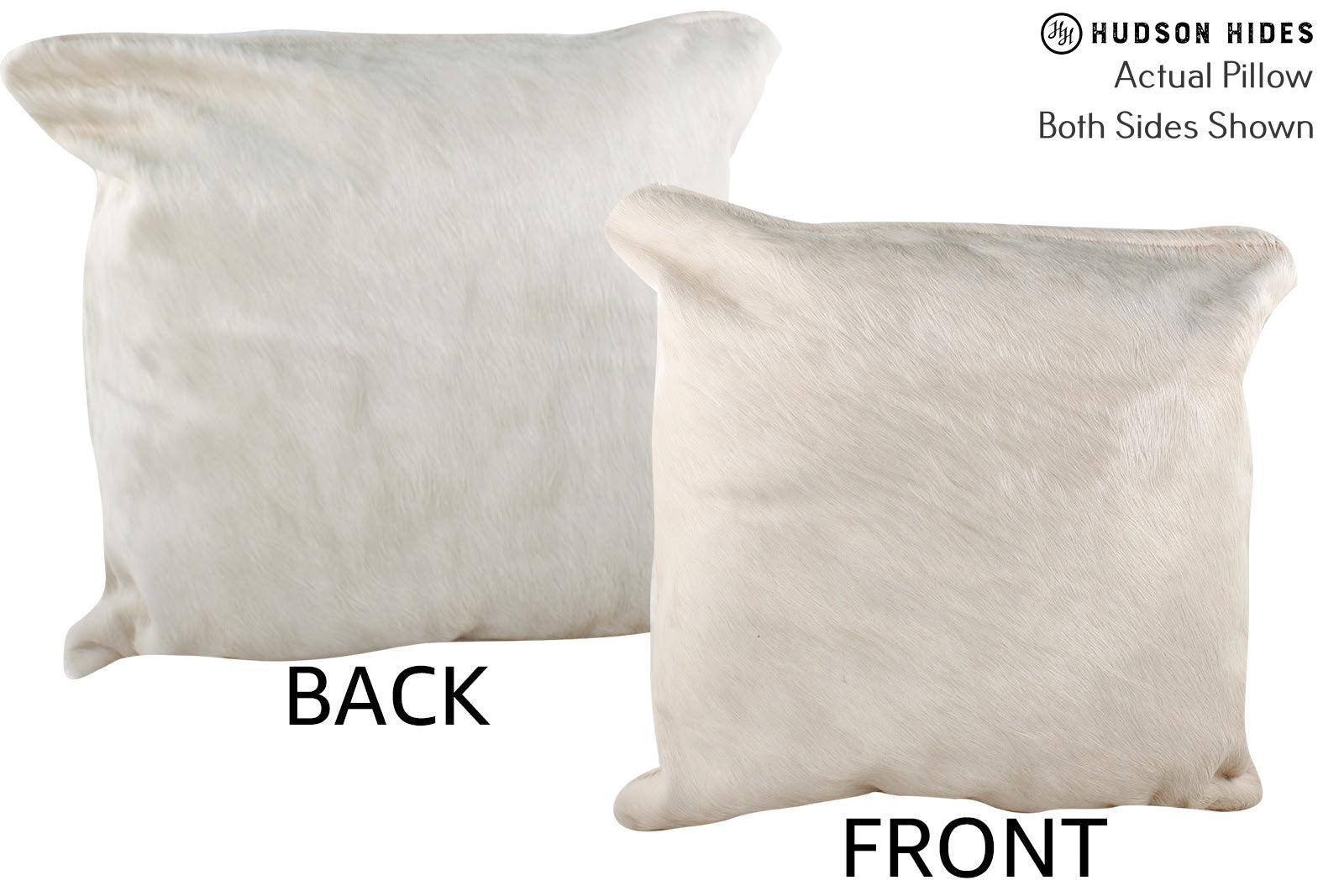 Solid White Cowhide Pillow #76425