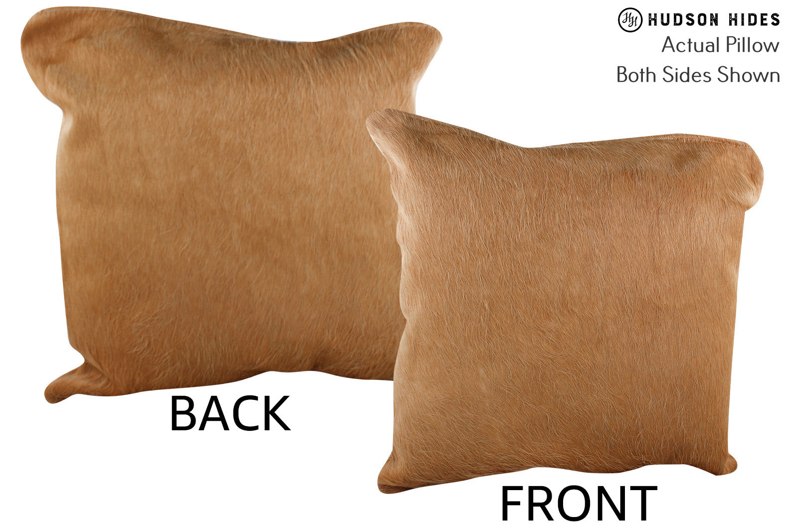 Solid Brown Cowhide Pillow #76439