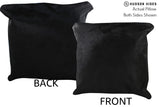 Solid Black 20"x20" Brazilian Cowhide Pillow #76440 by Hudson Hides