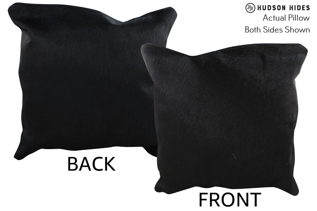 Solid Black Pillow 20"x20"#76450 by Hudson Hides