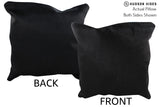 Solid Black 20"x20" Brazilian Cowhide Pillow #76450 by Hudson Hides