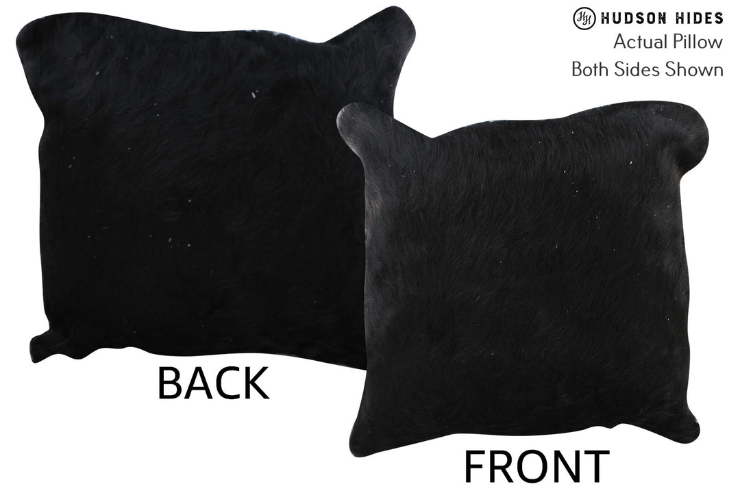 Solid Black Pillow 20"x20"#76455 by Hudson Hides