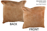 Beige 20"x20" Brazilian Cowhide Pillow #76460 by Hudson Hides