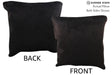 Solid Black 20"x20" Brazilian Cowhide Pillow #76466 by Hudson Hides