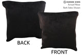 Solid Black 20"x20" Brazilian Cowhide Pillow #76466 by Hudson Hides