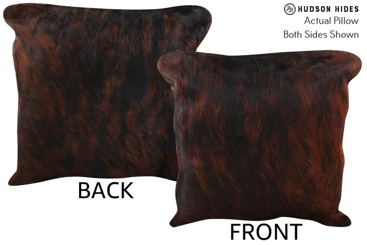Dark Brindle 20"x20" Brazilian Cowhide Pillow #76475 by Hudson Hides