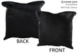 Solid Black 20"x20" Brazilian Cowhide Pillow #76477 by Hudson Hides