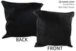 Solid Black 20"x20" Brazilian Cowhide Pillow #76481 by Hudson Hides