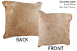 Beige 20"x20" Brazilian Cowhide Pillow #76488 by Hudson Hides