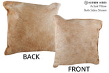 Beige 20"x20" Brazilian Cowhide Pillow #76488 by Hudson Hides