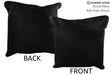 Solid Black 20"x20" Brazilian Cowhide Pillow #76490 by Hudson Hides