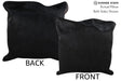 Solid Black 20"x20" Brazilian Cowhide Pillow #76497 by Hudson Hides