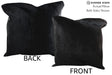 Solid Black 20"x20" Brazilian Cowhide Pillow #76502 by Hudson Hides