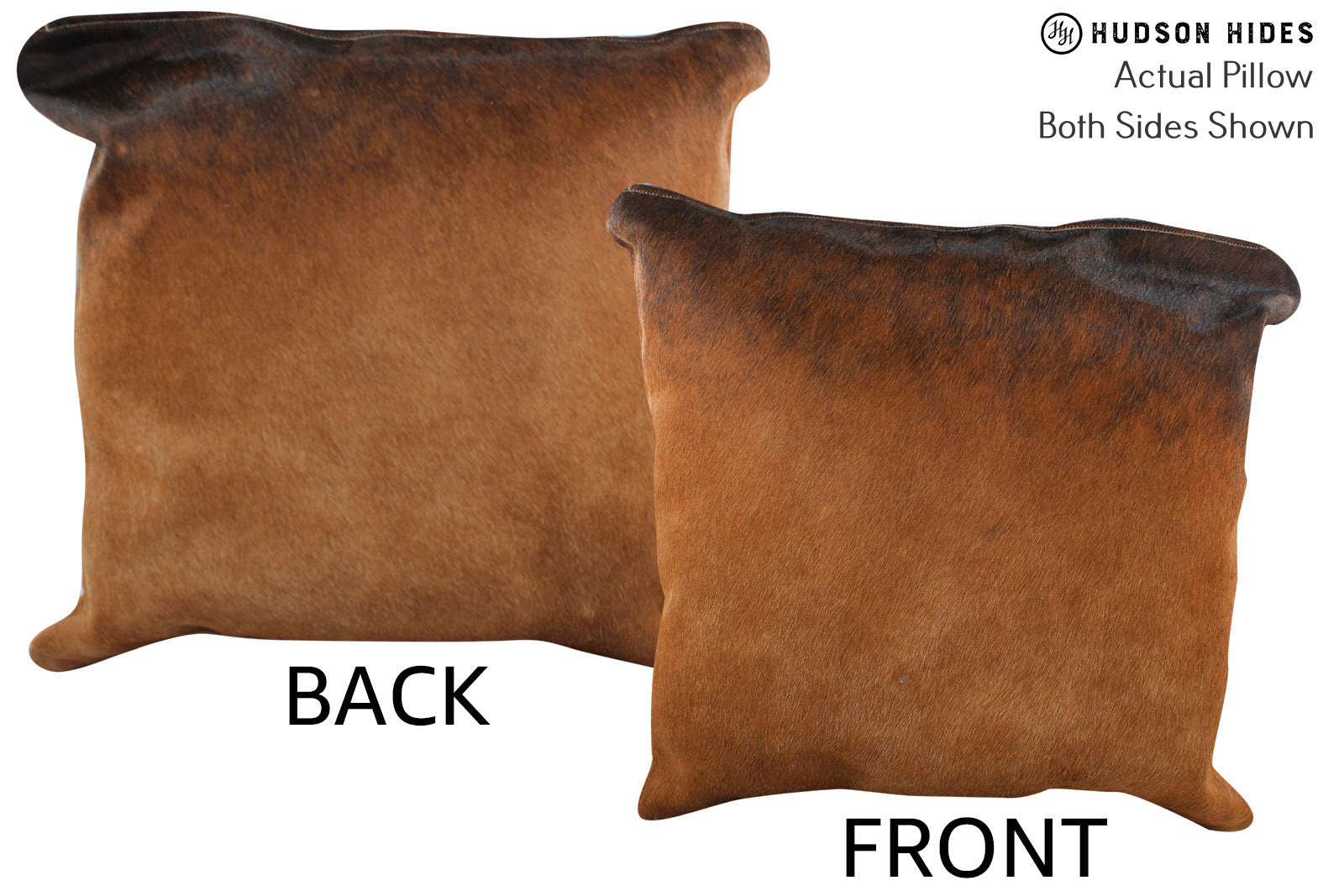 Solid Brown Cowhide Pillow #76503