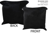 Solid Black 20"x20" Brazilian Cowhide Pillow #76509 by Hudson Hides