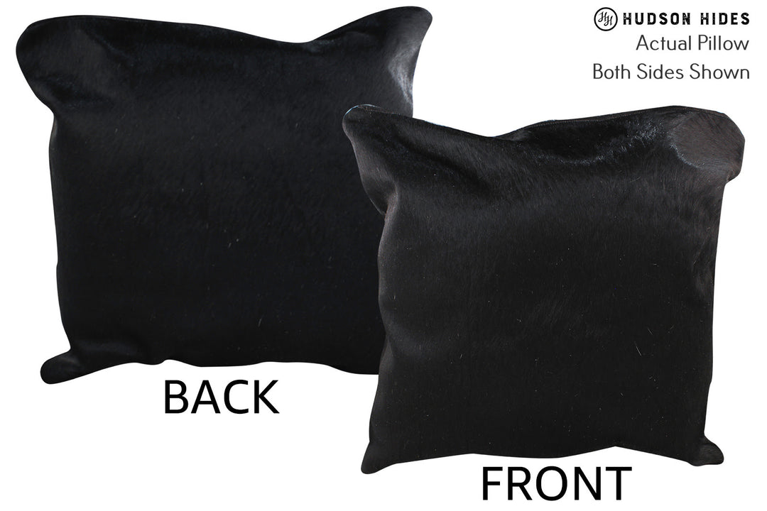 Solid Black Pillow 20"x20"#76514 by Hudson Hides