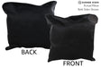 Solid Black 20"x20" Brazilian Cowhide Pillow #76514 by Hudson Hides