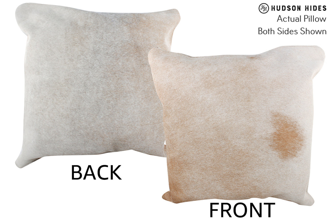Grey with Beige Pillow 20"x20"#76522 by Hudson Hides