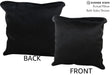 Solid Black 20"x20" Brazilian Cowhide Pillow #76529 by Hudson Hides