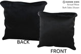 Solid Black 20"x20" Brazilian Cowhide Pillow #76529 by Hudson Hides