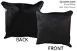 Solid Black 20"x20" Brazilian Cowhide Pillow #76533 by Hudson Hides