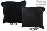 Solid Black 20"x20" Brazilian Cowhide Pillow #76536 by Hudson Hides