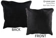 Solid Black 20"x20" Brazilian Cowhide Pillow #76546 by Hudson Hides