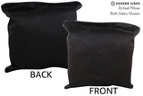 Solid Black 20"x20" Brazilian Cowhide Pillow #76550 by Hudson Hides