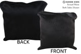 Solid Black 20"x20" Brazilian Cowhide Pillow #76573 by Hudson Hides
